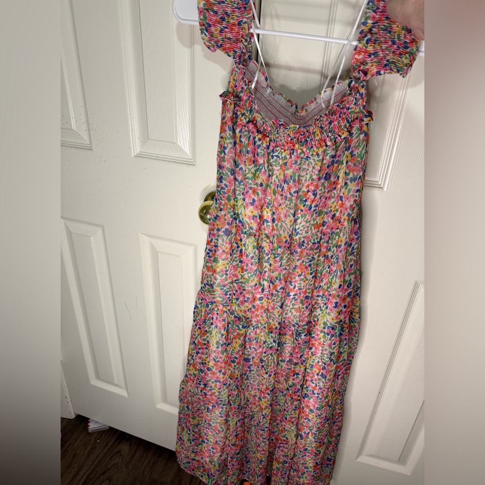Amanda Uprichard‎ Multicolor Floral off the shoulder maxi Dress Size Small